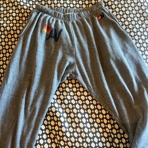 Aviator Nation Logo Gray Sweatpants size XL